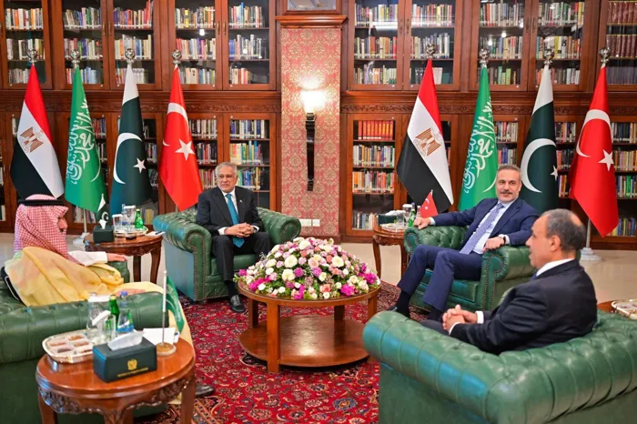 وزراء خارجية مصر وتركيا والسعودية وباكستان
